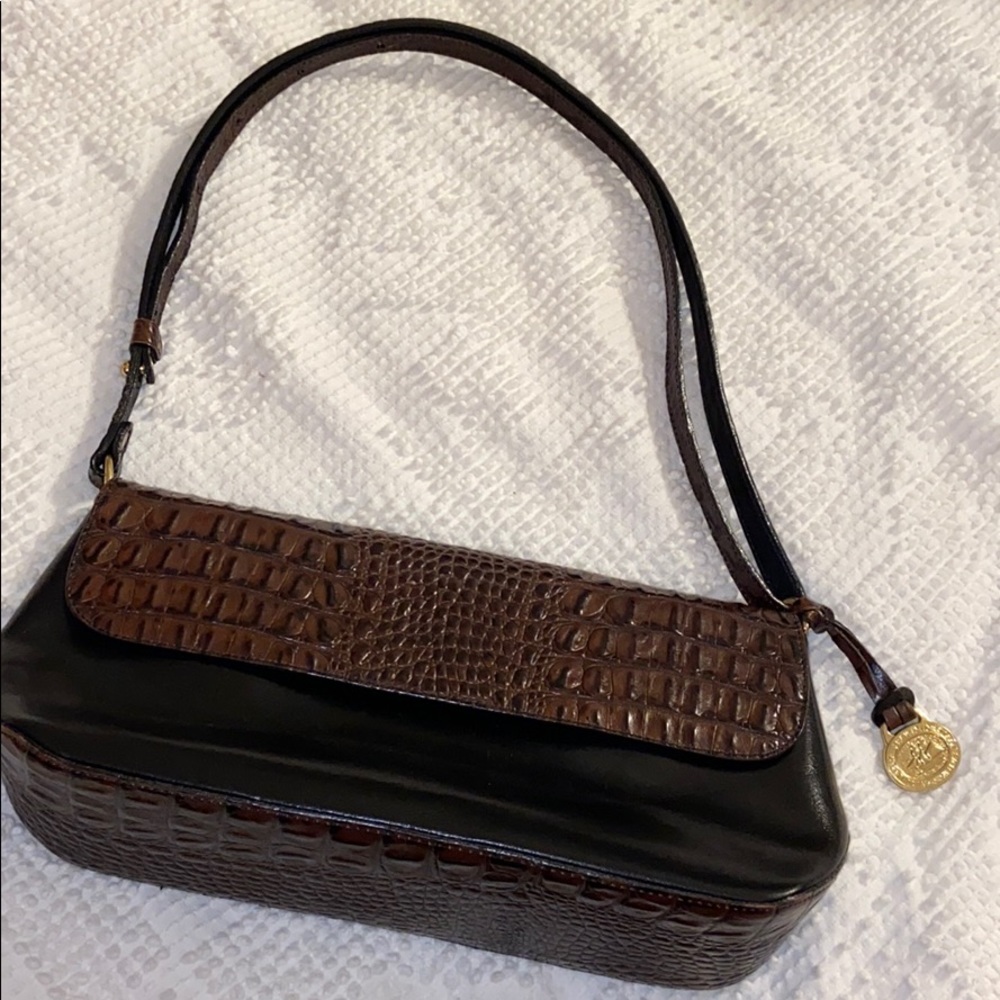 Brahmin leather brown and black shoulder bag